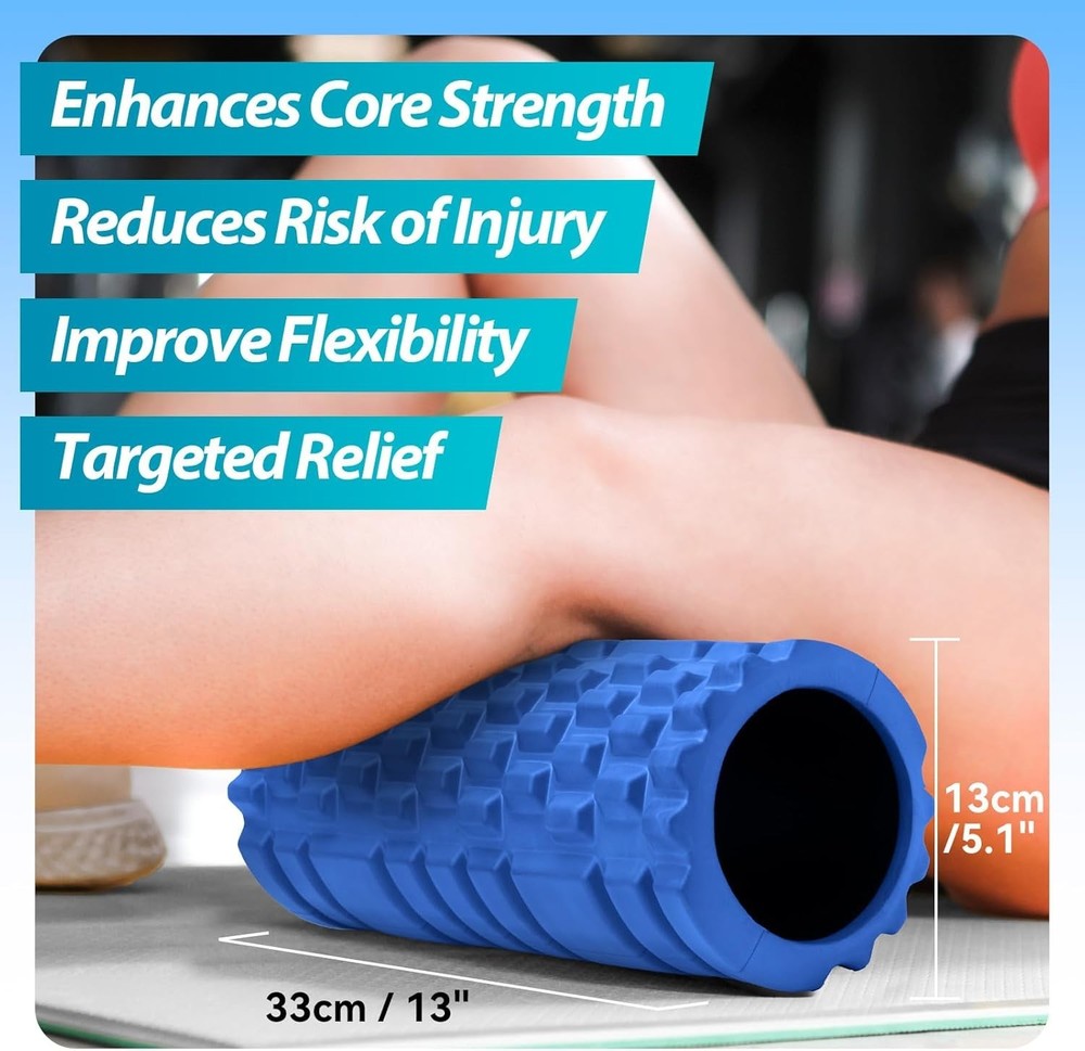 Foam Roller 13 Inch High Density Muscle Massage Deep Tissue Trigger Point Back R