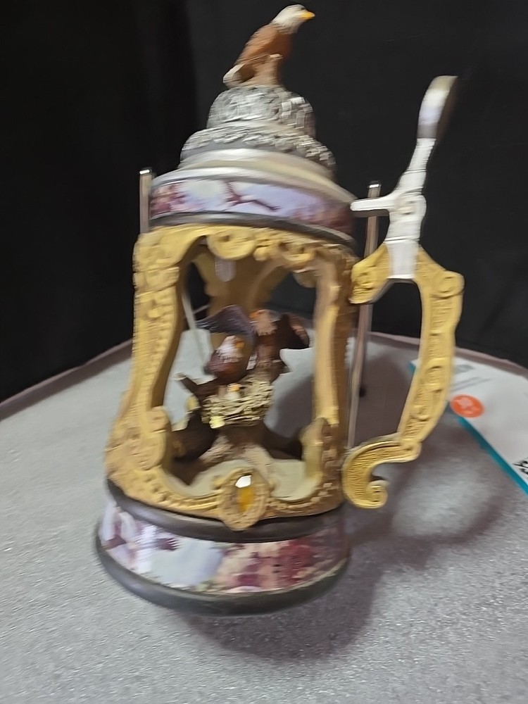 decorative illuminated eagle Family stein