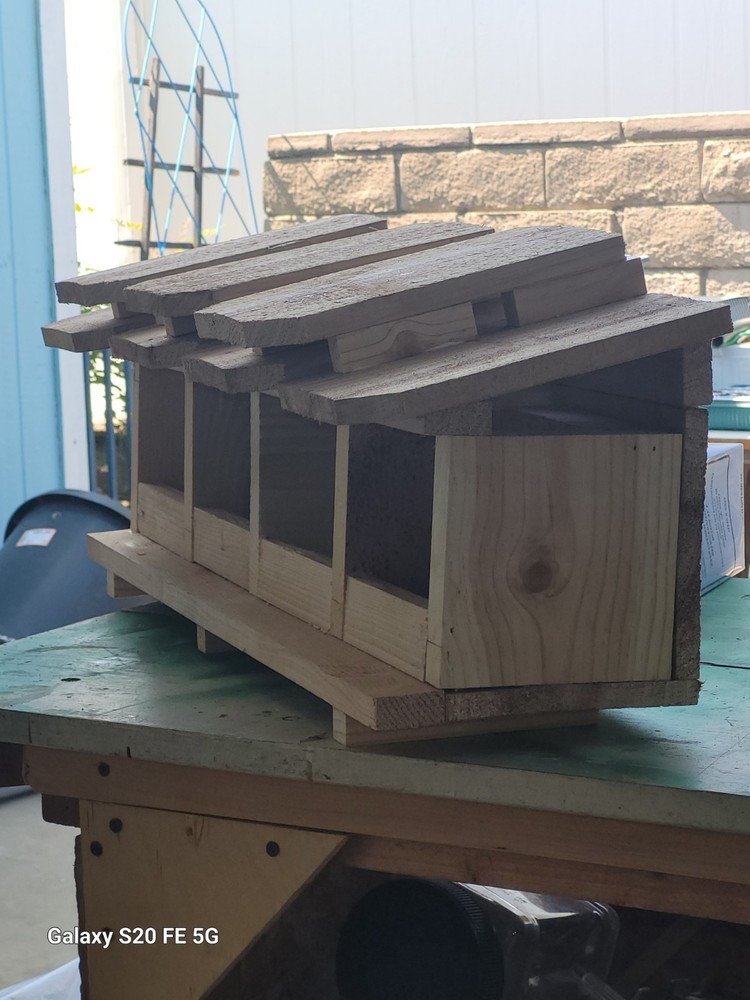 Sparrow Nesting Box with 4 compartments