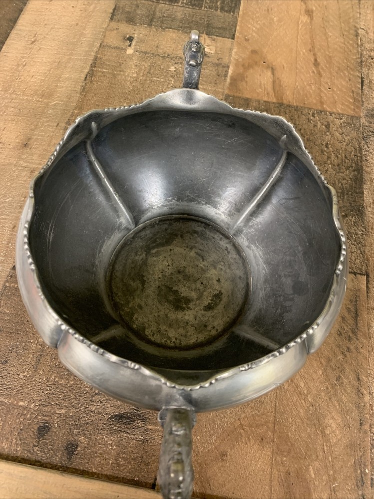 hard white metal silver plated bowl