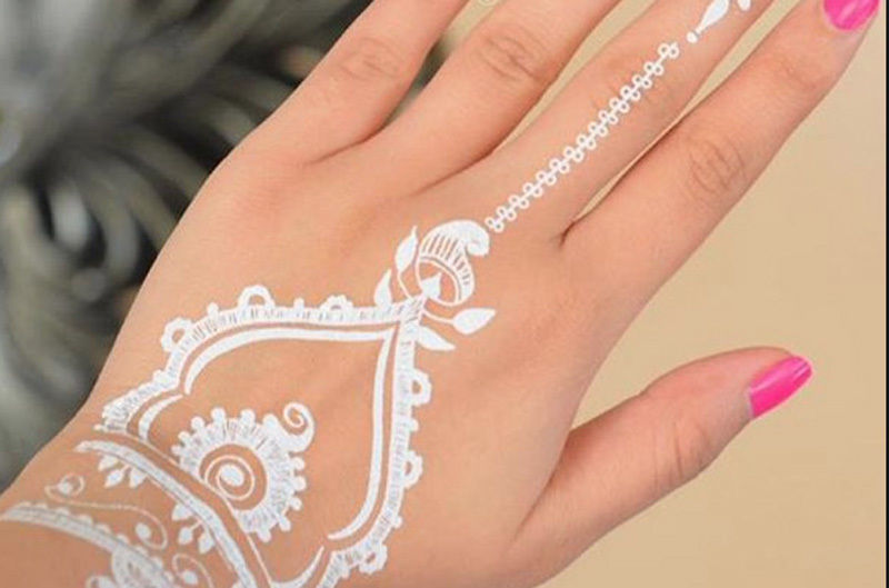 Golecha White Henna Mehandi Cones Temporary Tattoo - 2 Cones