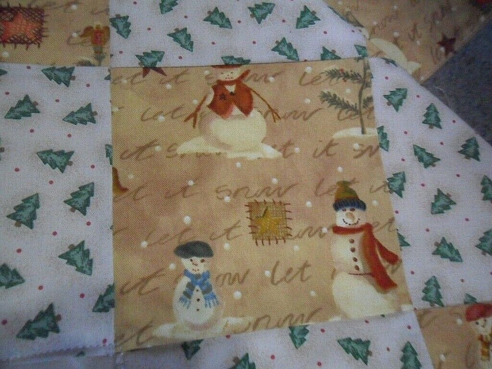 Handmade Christmas Table runner Snowmen Christmas Trees