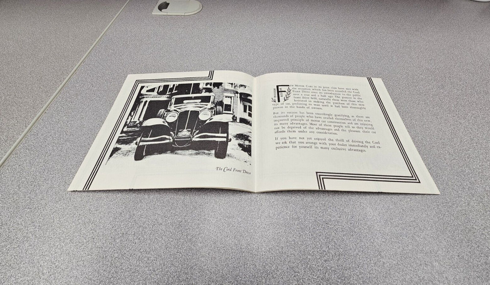 1930 Cord Sales Folder (reprint)