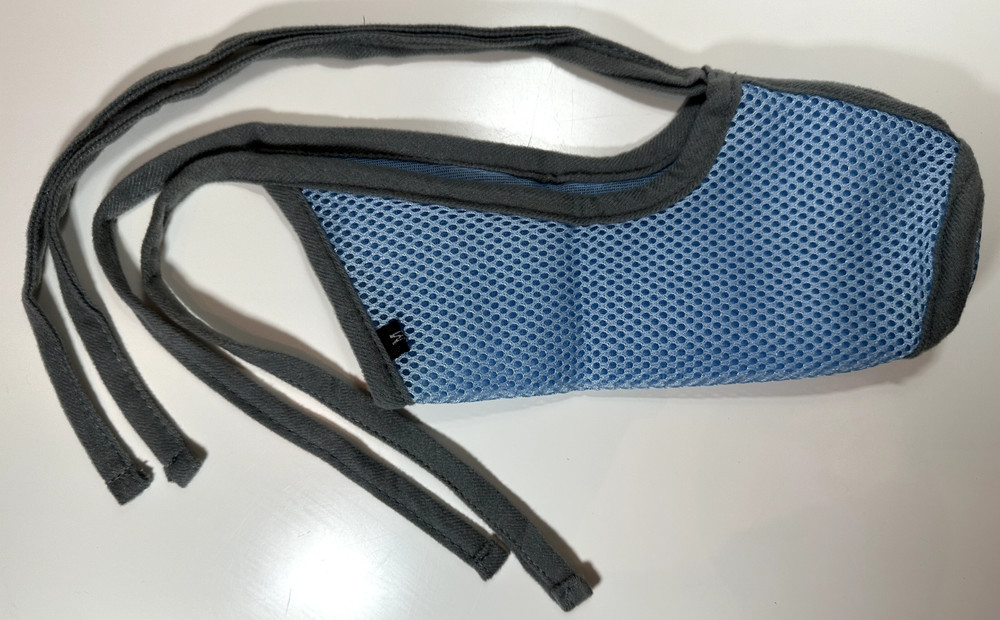 Handou Dog Muzzle & Mask, Blue & Gray Cloth, Size M