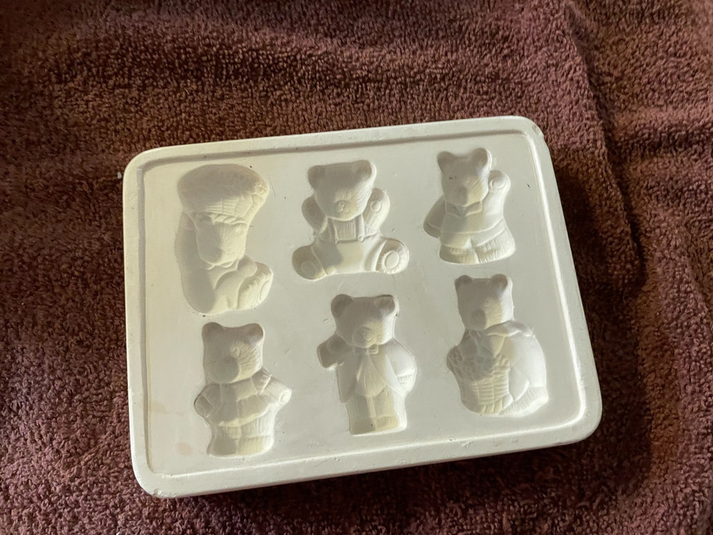 Teddy Bear Molds #197 Teddy Bear Magnets Open Pour Ceramic Mold