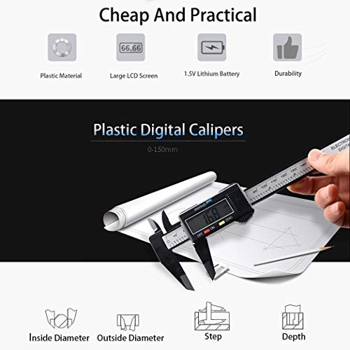Electronic Digital Calipers, inch and Millimeter Conversion,LCD Screen A003