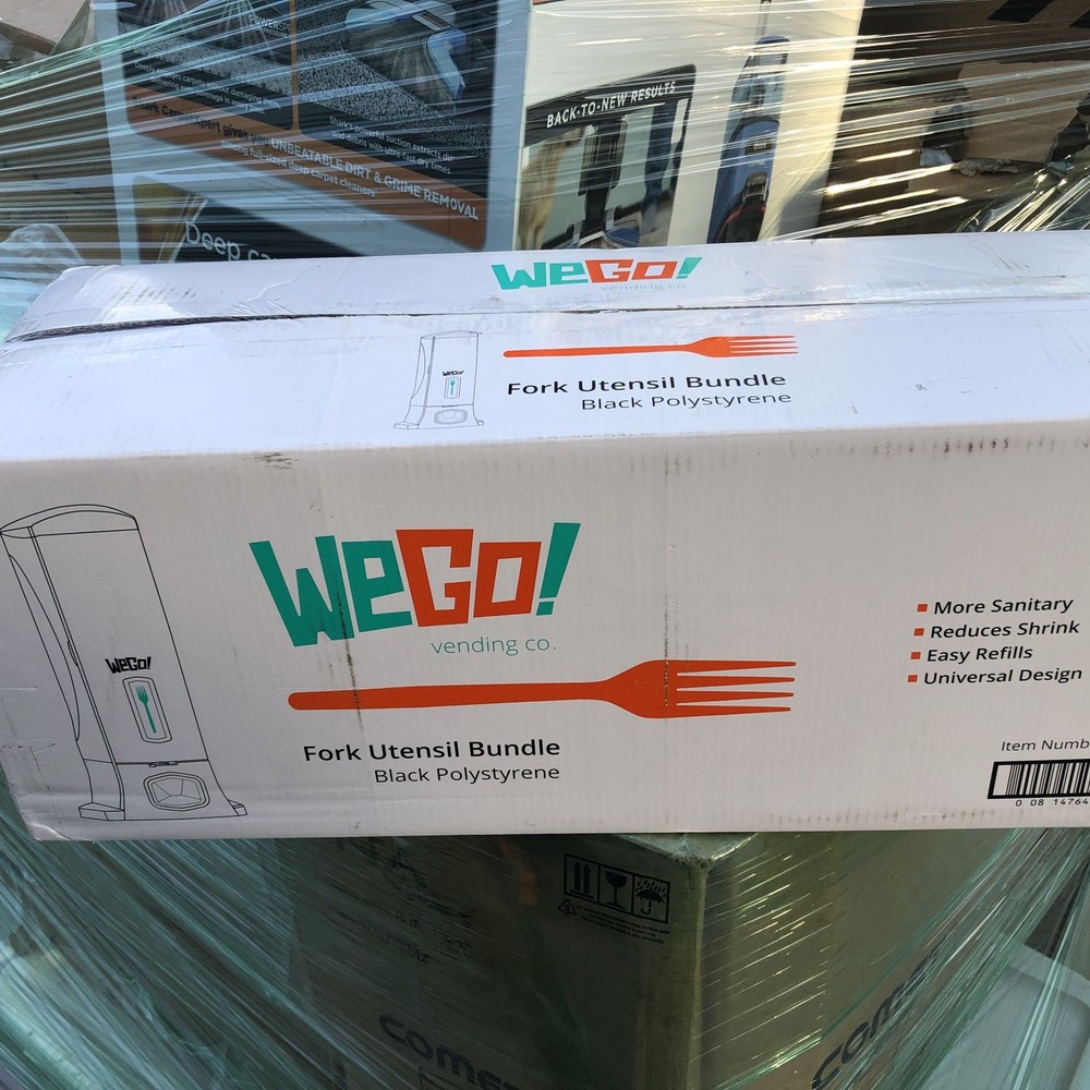We Go 54101101 Polystyrene Fork - BK (1000/Carton) New