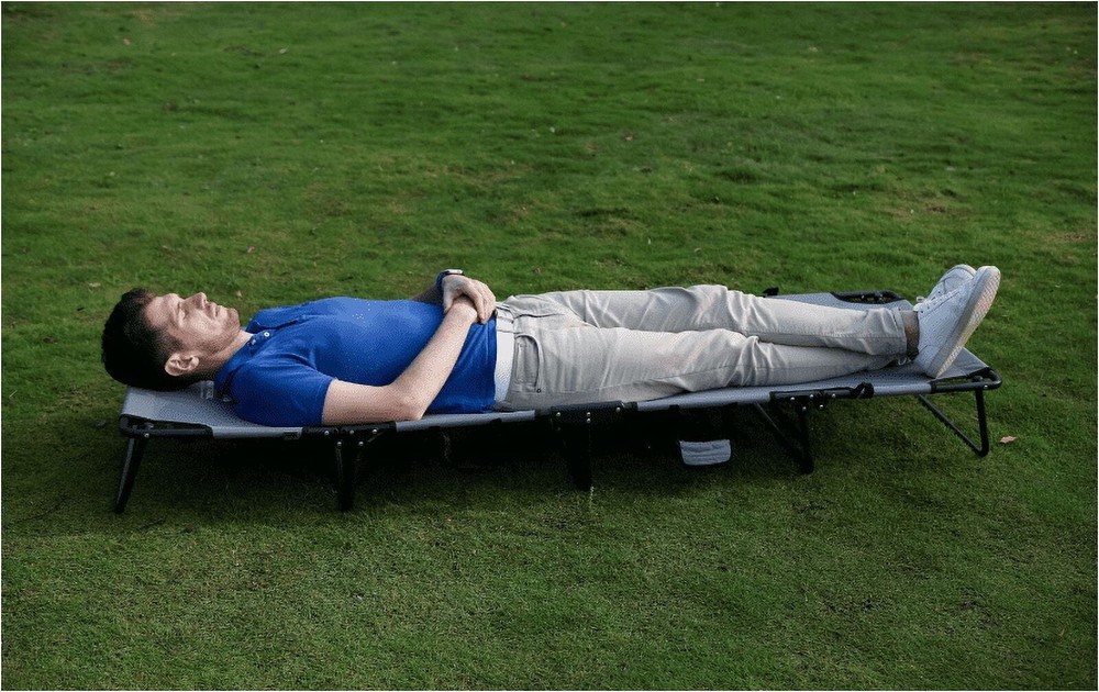 Camping Folding with Easy Setup Cot Outdoor Compact Sleeping Low Profile Cot