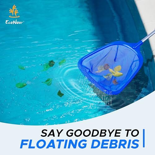 Skimmer Net with Pole | Efficient Pool Cleaning Solution Debris Removal |