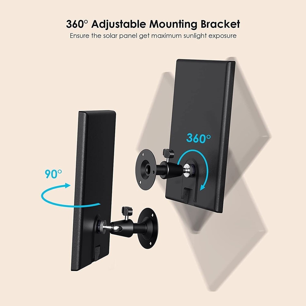 ieGeek Solar Panel for Security Camera CCTV ,Panel with 3m Micro USB Cable