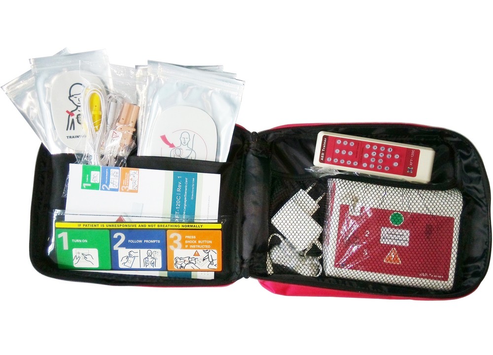 2 Sets AED Trainer First Aid Training Defirillator Simulator CPR AED Training