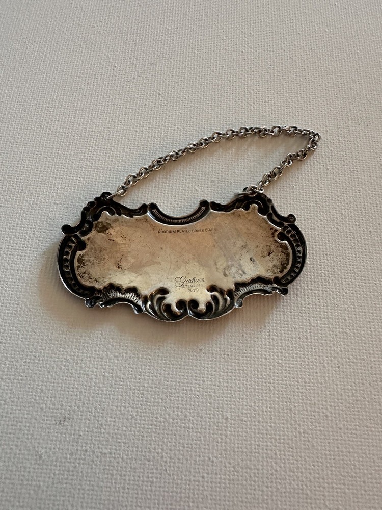 Scotch Sterling Silver Decanter Label