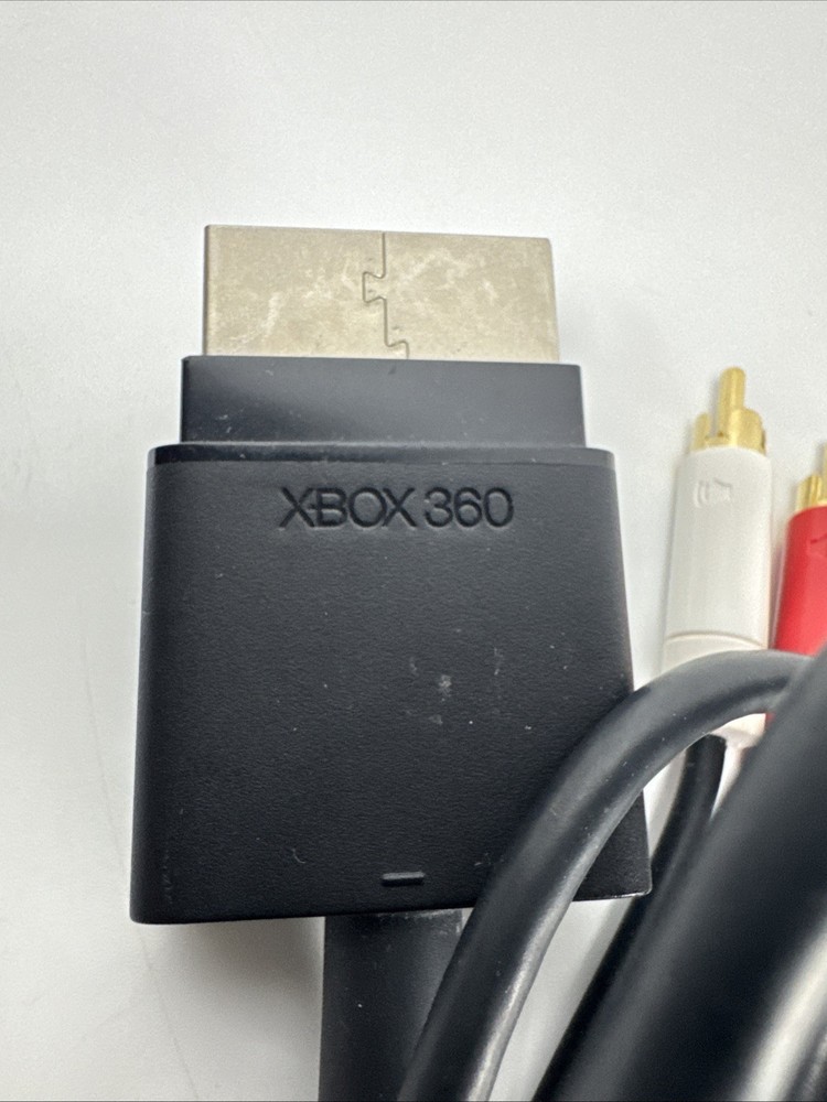 Genuine OEM Microsoft Xbox 360 Component Composite AV Cable - Black