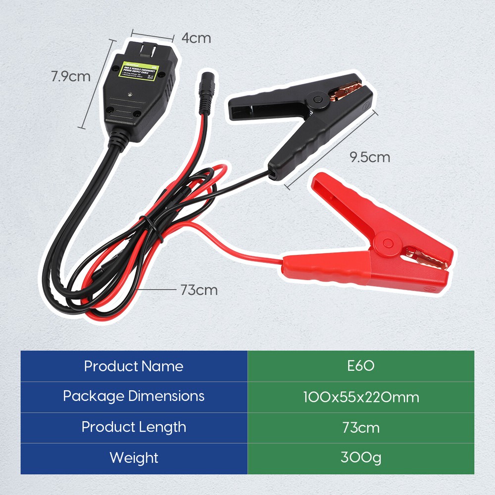 Professional 12V OBD2 Vehicle Auto ECU Memory Saver Car Battery Replacement Tool