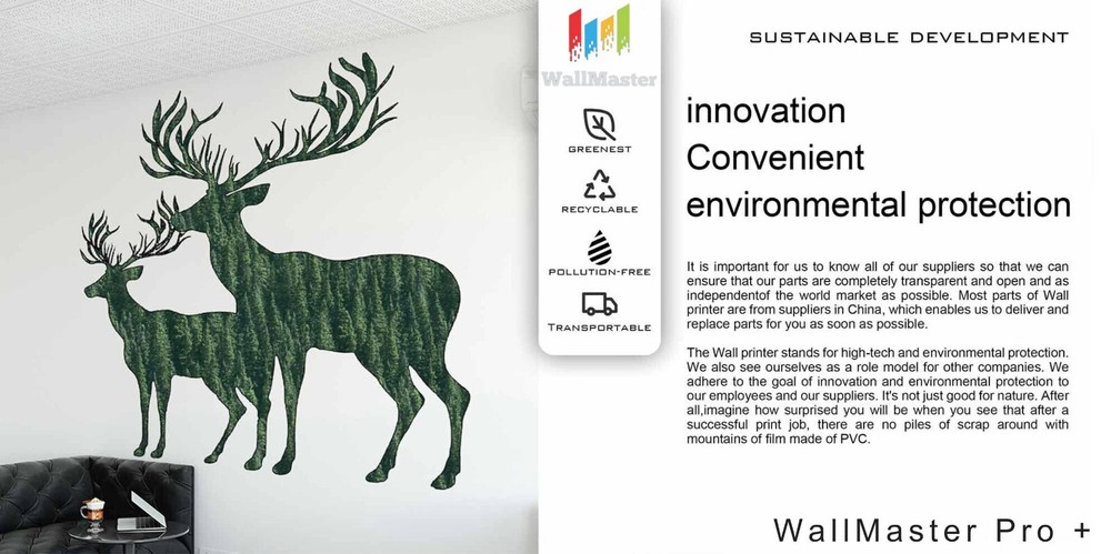 WALLMASTER® PRO+ UV Wall Printer | 3D Wanddrucker Wallpen