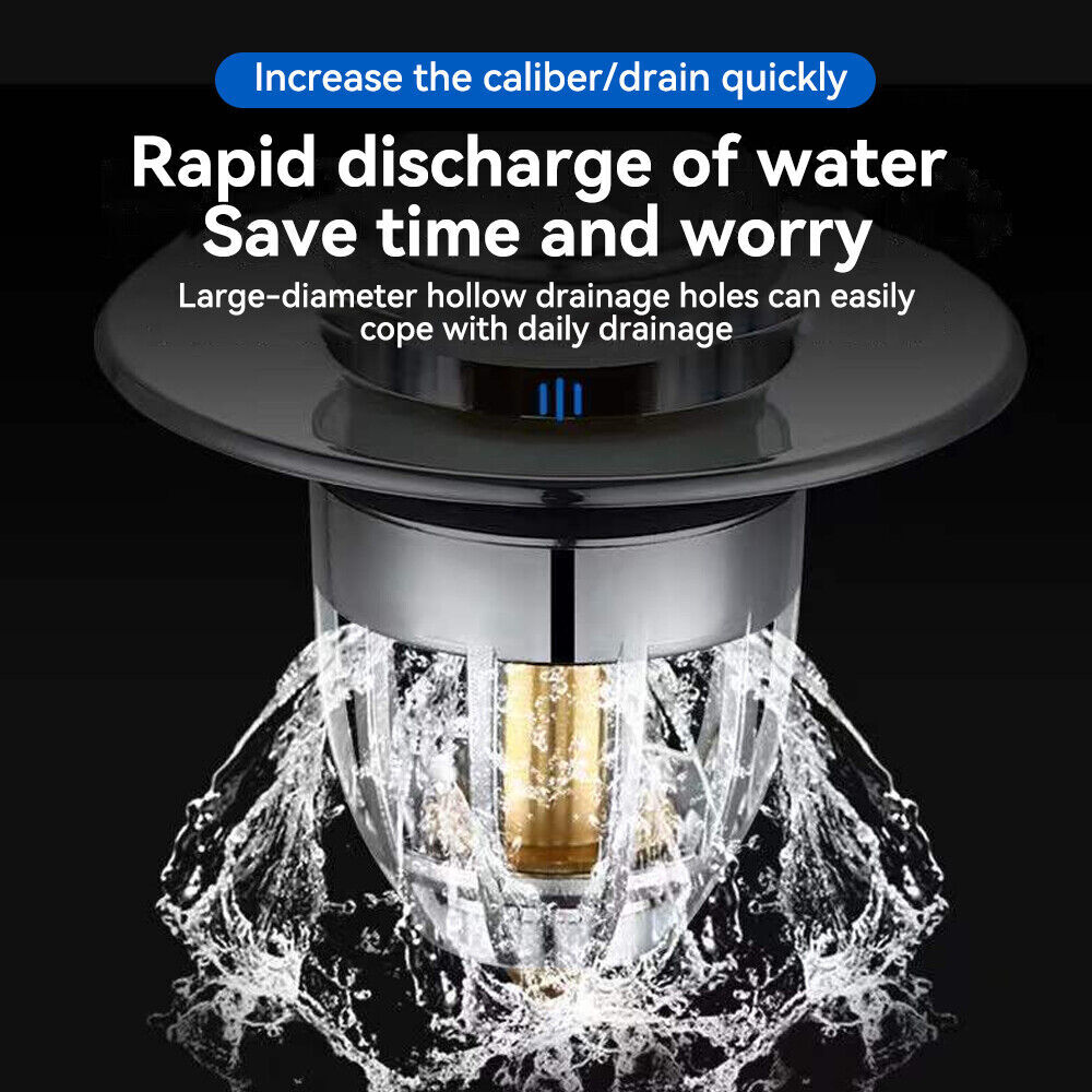 3 PCS Universal Bathroom Sink Stopper Wash Basin Core Bounce Pop Up Drain Filter