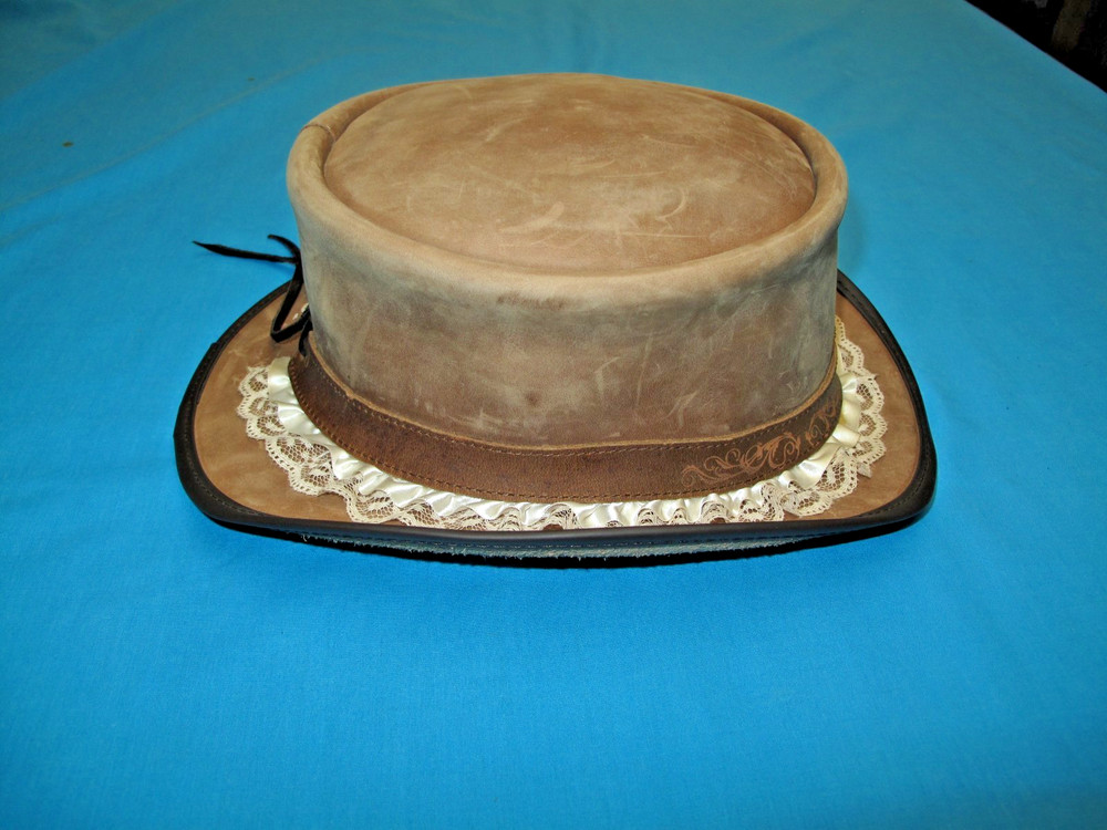 Victorian Style Leather Riding Hat US Made