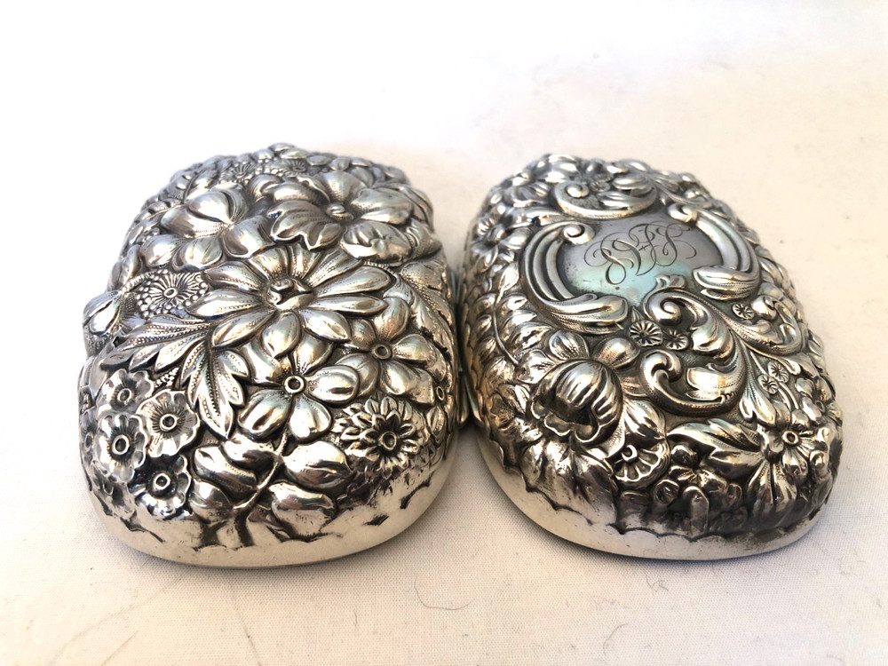 Antique Gorham Cluny Pattern Sterling Silver Hinged Soap Box, 93 Grams.