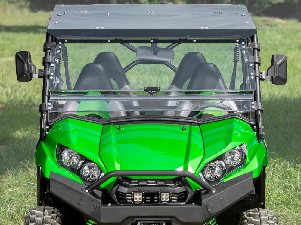 Scratch Resistant Flip Windshield for 2016-2024 Kawasaki Teryx 800 Vented Window