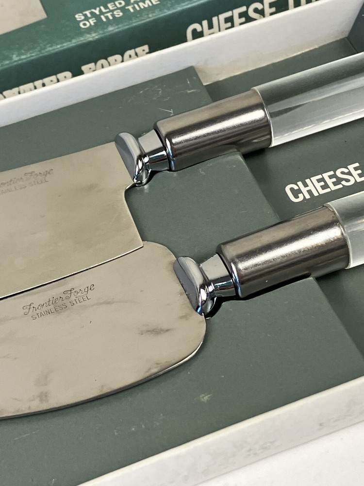 MCM Vintage Frontier Forge CHEESE IT! Cheese Serving Set Stainless Steel