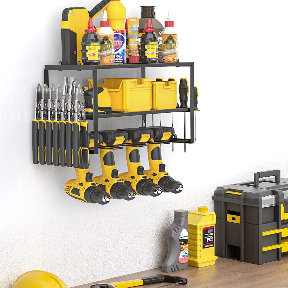 Power Tool Organizer Power Drill Tool Holder Heavy Duty Tool 3 Layers Tool Rack