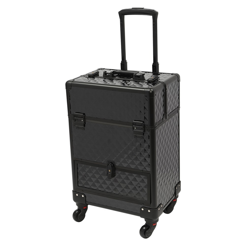Makeup Trolley Rolling Makeup Train Case Durable Large Capacity Organizer W/lock
