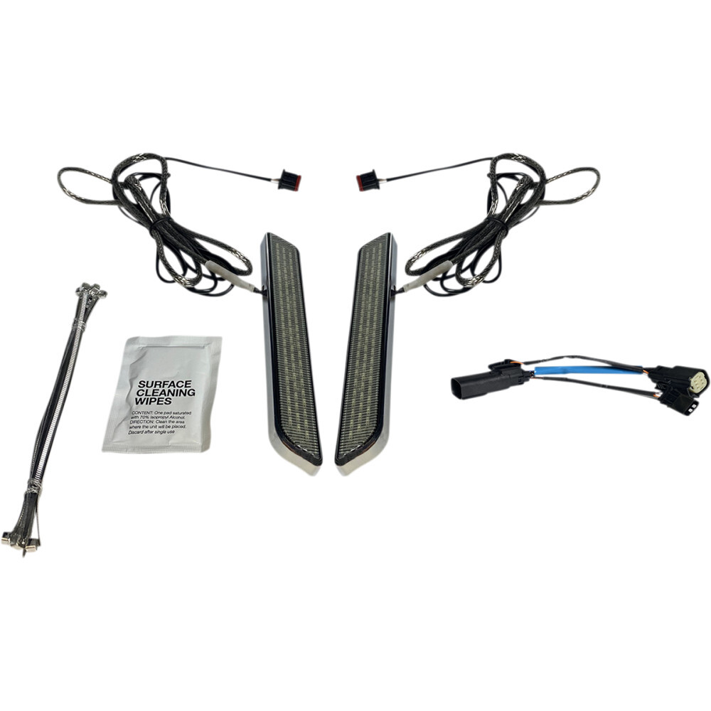 Custom Dynamics LED Fork Light - Smoke - Chrome | CD-FORK-SS6-SC