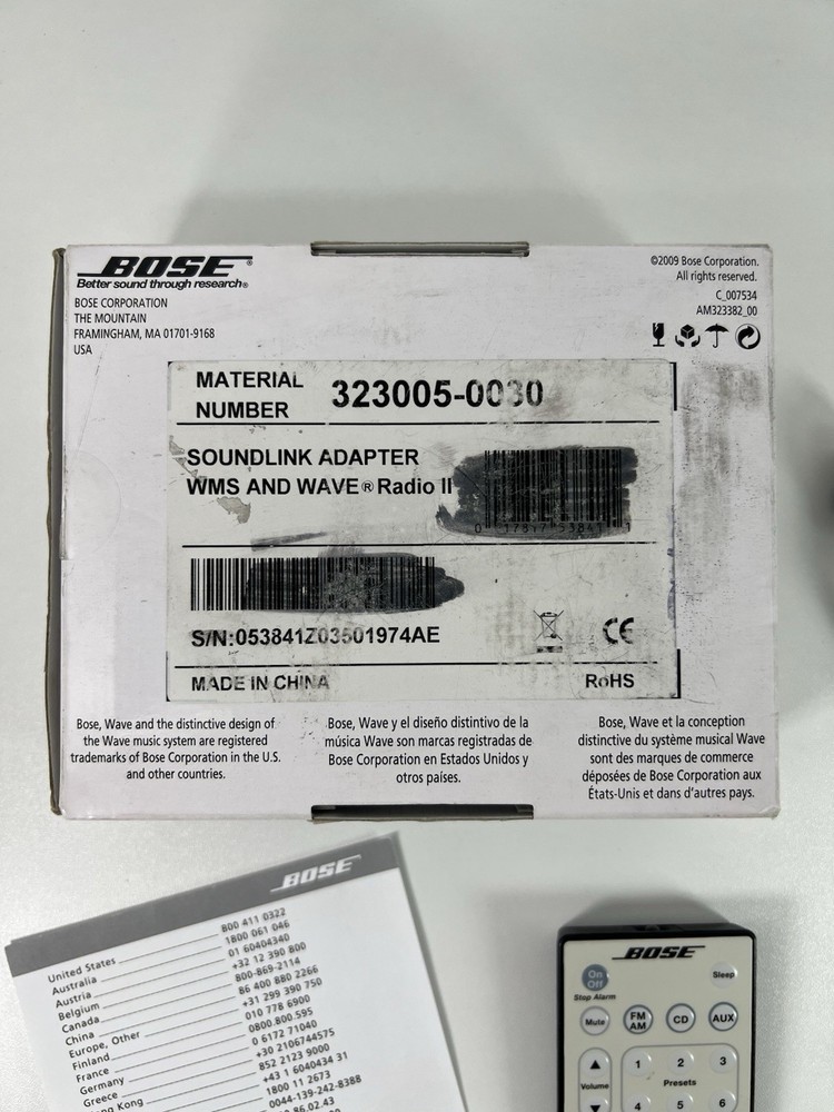 Bose Wave Soundlink Bluetooth Adapter for Bose Wave Music Systems Play Tested