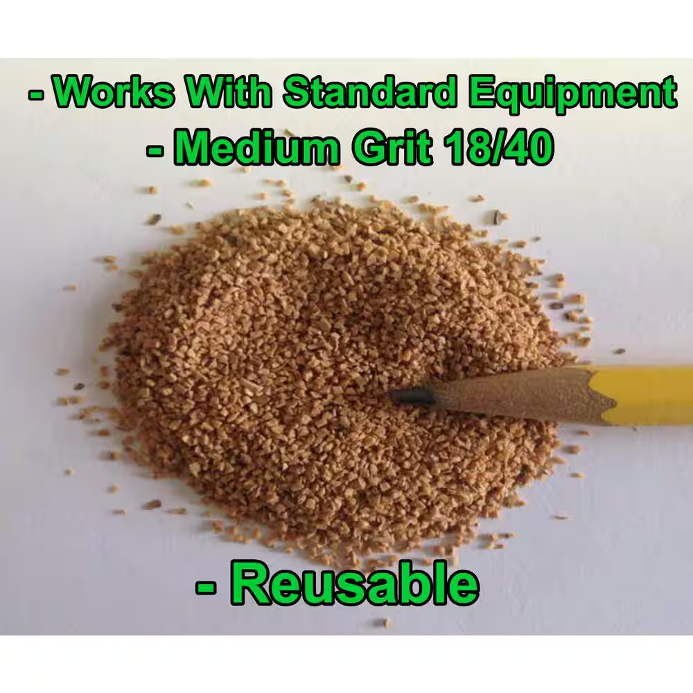 Walnut Shell Sandblasting Medium Grit (25 Lb. per Box)