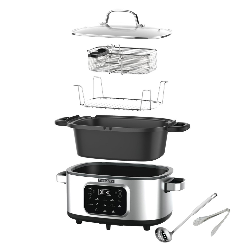 Chef'sChoice Multicooker, Large 7-Quart Capacity Non-Stick with Variable Temp...