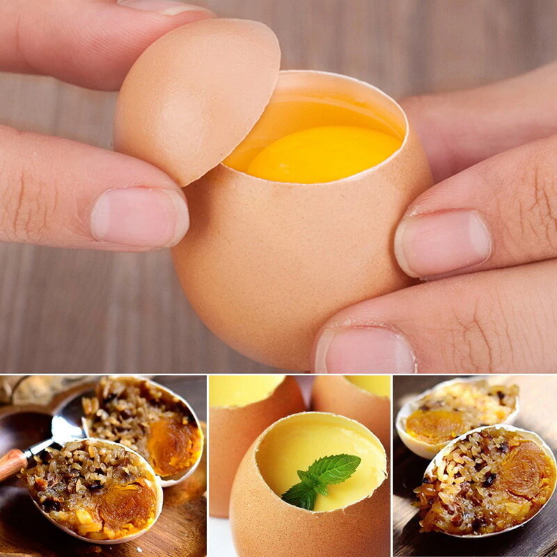 Stainless Steel Egg Topper Cutter Shell Opener Boiled Raw Egg Cracker Knocker