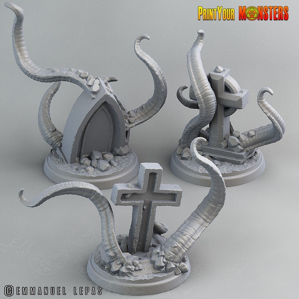 Graveyard Tentacles 40k Legion Terrain Scenery Tabletop Miniatures 28mm