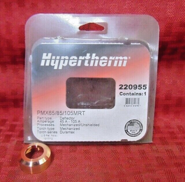 HYPERTHERM MECHANIZED DEFLECTOR PART#: 220955 AMPERAGE: 45A-105A