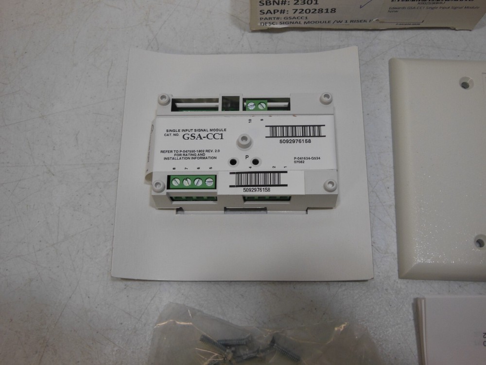Edwards GSA-CC1 Module Single Input Signal Fire Alarm - New