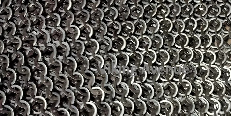 ChainMail Shoulder Scarf Flat Riveted With Flat Washer Medieval Iron