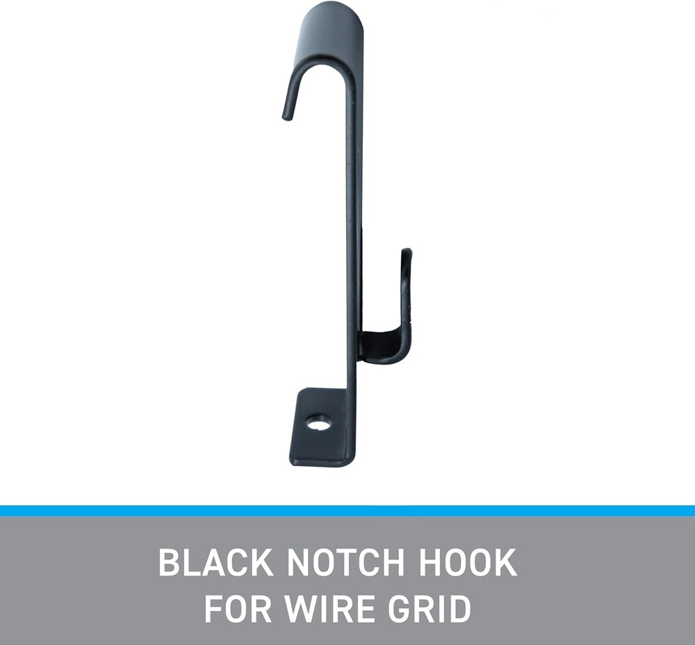 Gridwall Notch Utility Hooks Hook Wire Grid Black 12 Framed Prints Pictures