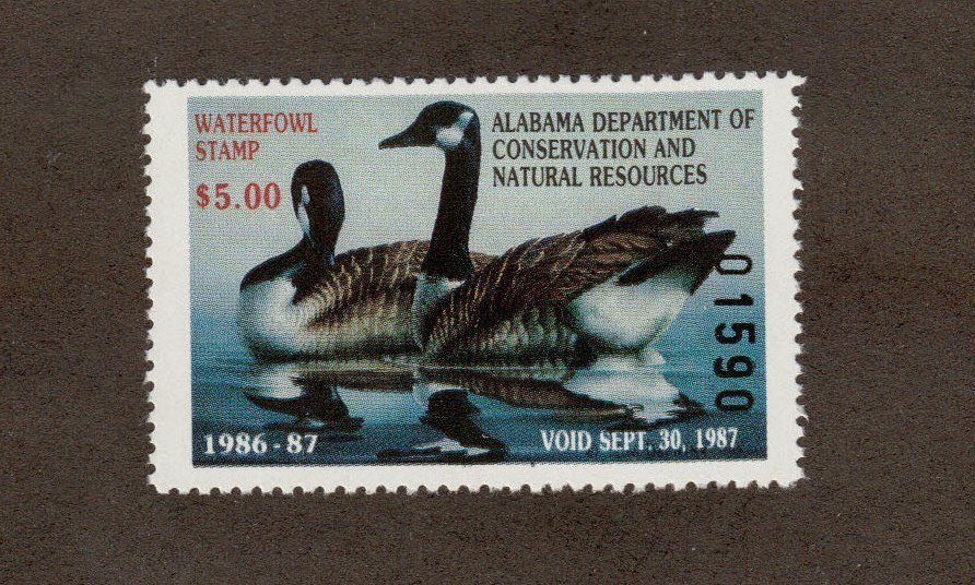 AL8 - Alabama State Duck Stamp. MNH. OG.