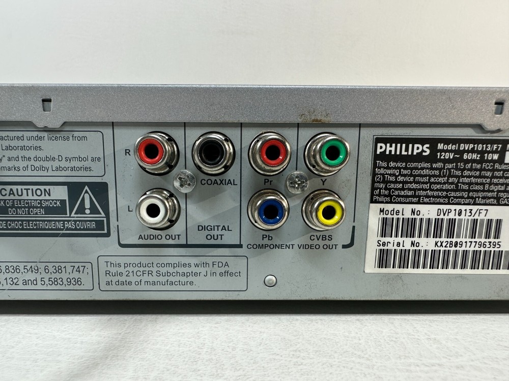 Philips Progressive scan DVD Player DVP1013 - no remote – WORKS!