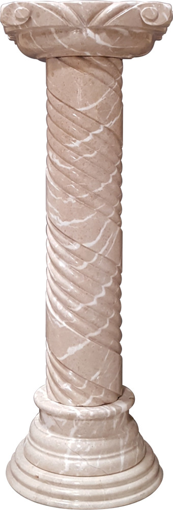 Solid Marble Pedestal Column Spiral 41" Tall. Pickup Only.