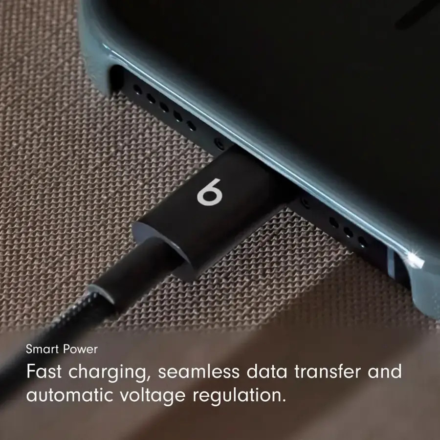 Beats 5' USB-C to USB-C Woven Cable (2-pack) for iPhone iPad Macbook Bolt Black