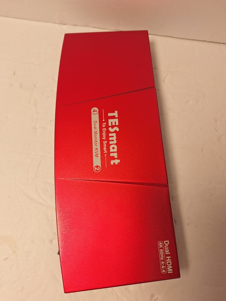 TESmart USB 3.0 HDMI KVM Switch 2 Monitors 2 Computers 4K@60Hz Missing Remote