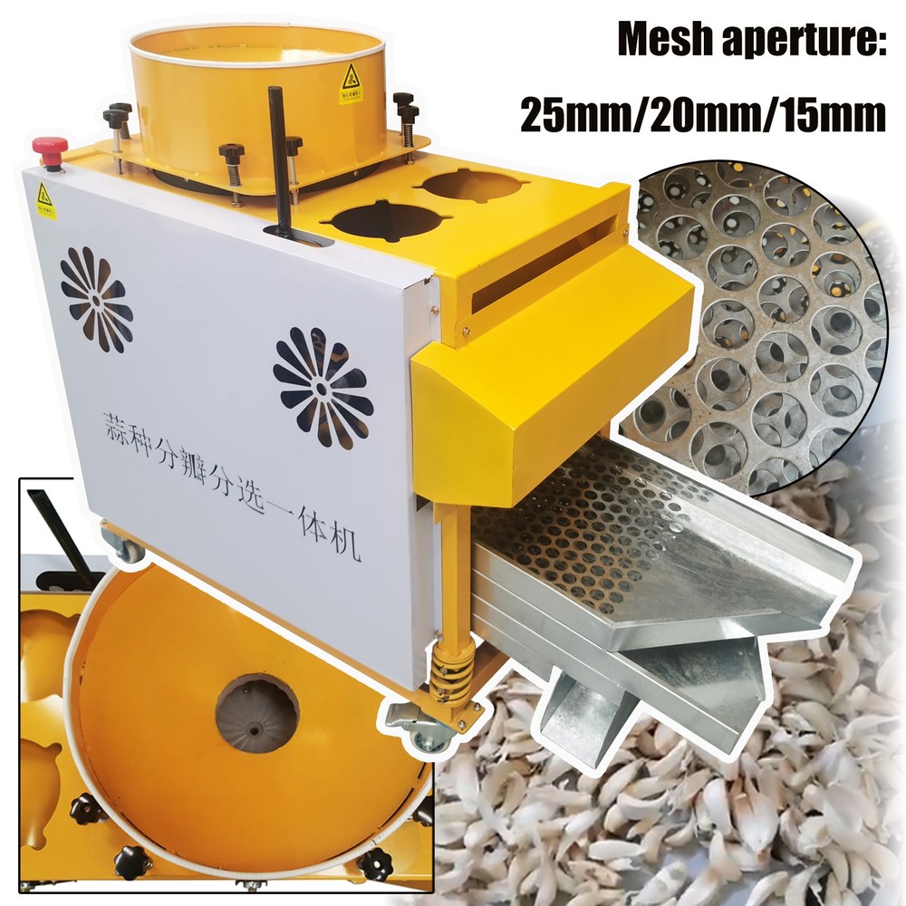 Auto Garlic Clove Separator Bulb Breaking Machine Seed Sorting & Dicing Peeler