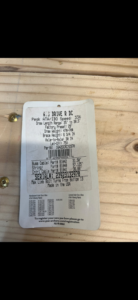 PSE Drive R Compound Bow with extras