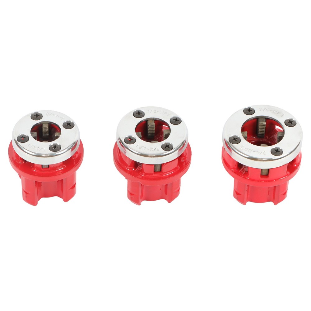 With 5Dies Set Handheld Pipe Threader Ratchet Typeand Pipe Cutter Threading Tool