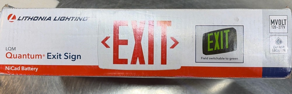 Lithonia Lighting ECRG RD M6 292KK6 LED White Exit Light Red/Green Light