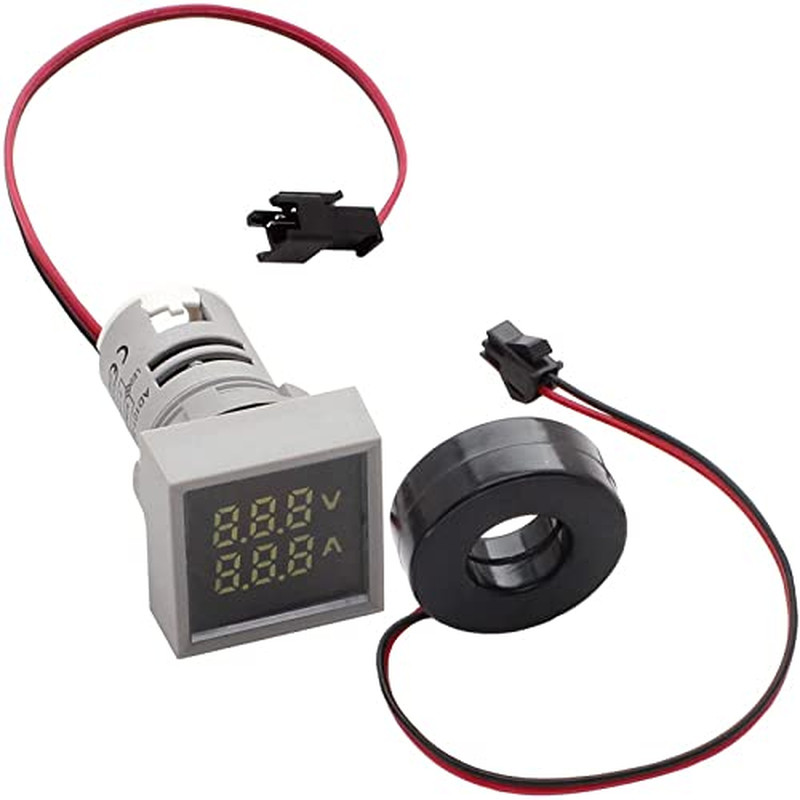 Dual Current/Voltage Meter Panel for Generator Power Monitoring