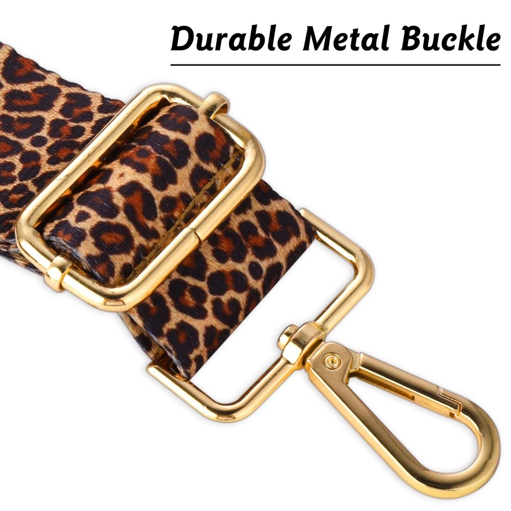 TIESOME Replacement Purse Strap, Leopard Print Adjustable Wide Shoulder Handb...