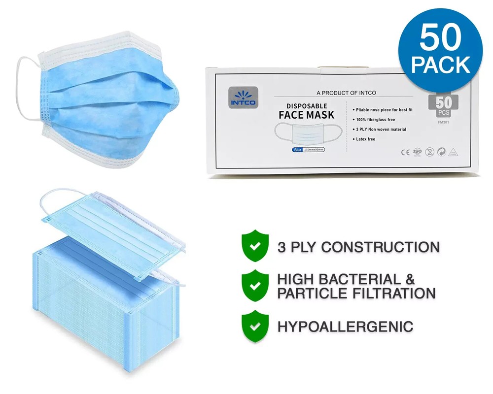 Intco Disposable Face Mask 50 Pack