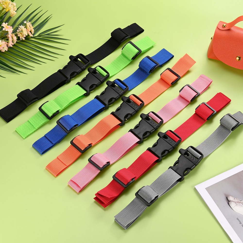 Backpack Chest Strap [2PCS] - with Emergency Whistle Buckle - [Black & Red]