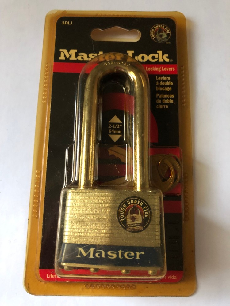 MASTER LOCK HIGH SECURITY PADLOCK 1DLJ 2.5” STEEL SHACKLE